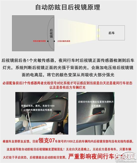领克07自动<em>防眩目</em><em>后视镜</em>设计缺陷