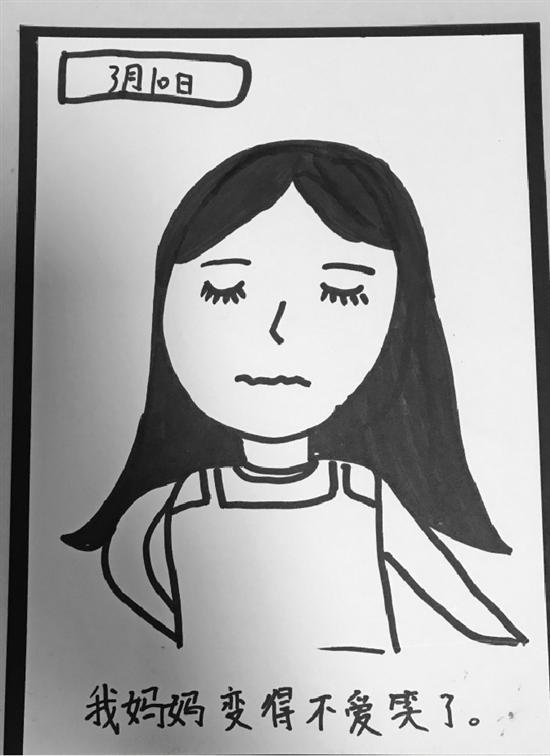 9岁女孩画患胃癌妈妈每一张都让人看得想哭