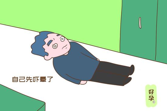 让准爸爸陪产打气，结果他自己先吓晕了