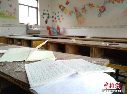 图为受灾幼儿园。摄影：谷华
