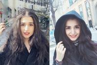 同济校花置身麦田神情陶醉