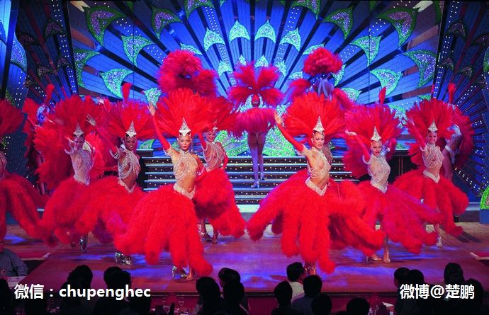 实拍巴黎举世闻名红磨坊艳舞