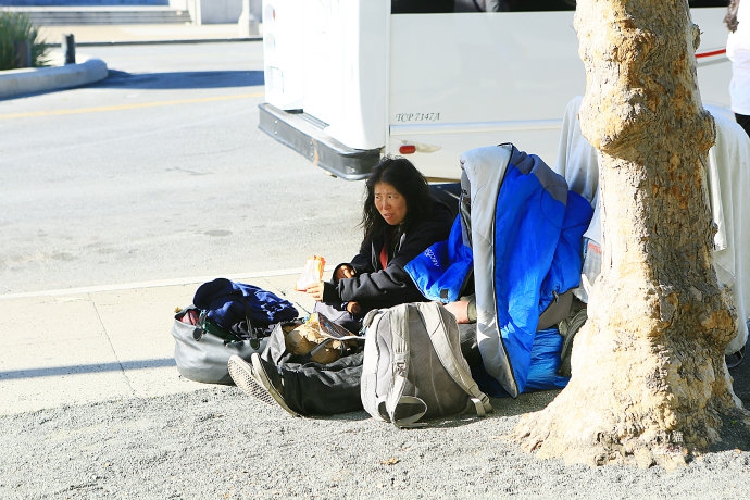 美国旧金山街头的流浪汉