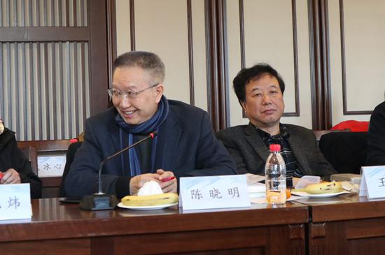 北京大学中文系主任,著名学者陈晓明发言