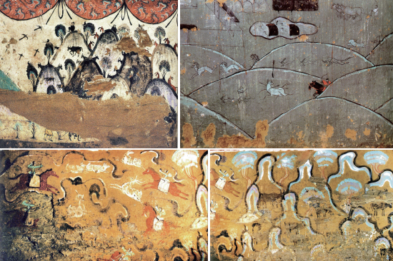  The human mountains and rivers in the mural tombs of the Eastern Han Dynasty, the late Eastern Han Dynasty