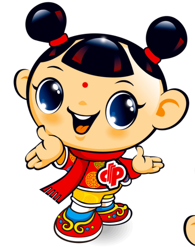 作品由中国传统娃娃的造型演变而成,福宝性格开朗外向,热情好客,灿烂