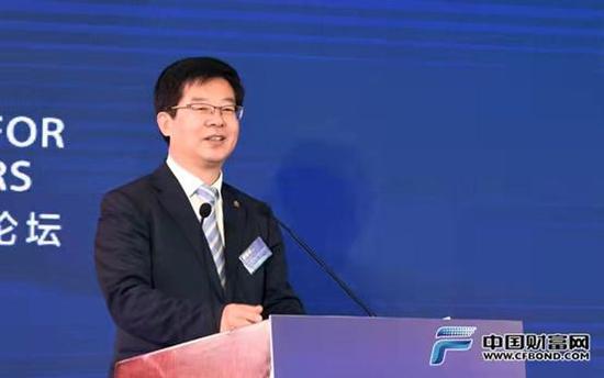  新华社党组成员、秘书长宫喜祥致辞。中国财富网 李林 摄