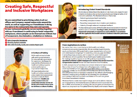 来源：McDonalds_PurposeImpact_ProgressReport_2021_2022