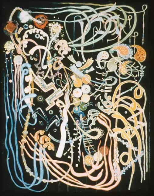 史密斯根据迪齐·吉莱斯皮的曲谱画的画,每个节奏画下一笔