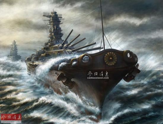 日军"大和"号战列舰.