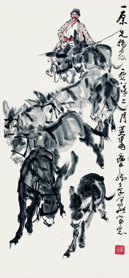 黄胄《牧驴图》