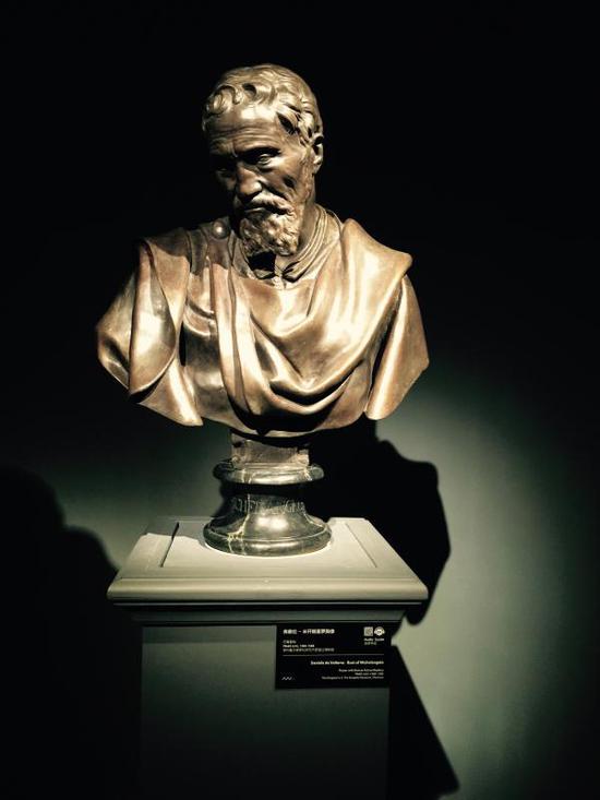 弗泰拉《米开朗基罗胸像》,石膏复制品,原作藏于佛罗伦萨巴杰罗国立