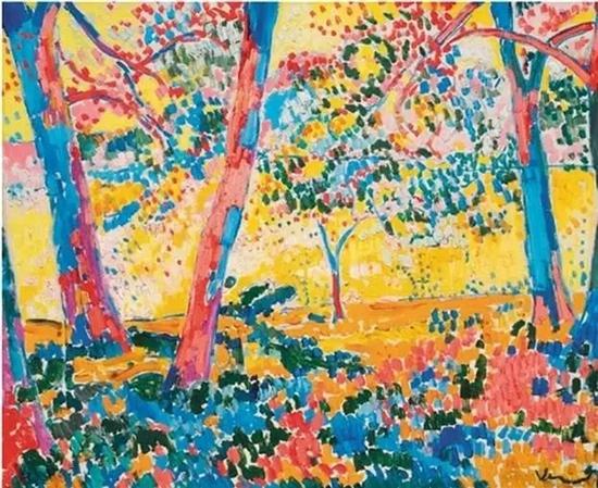 《树荫下（风景）》，弗拉芒克，以1640万美元，2016纽约苏富比