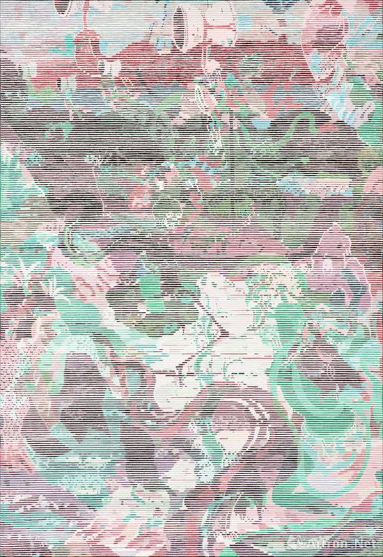 　　郑国谷，《2017 Visionary Transformation of Sukhavati I》，2017 　　维他命艺术空间展位，布面油画，155.0 × 108.0 厘米