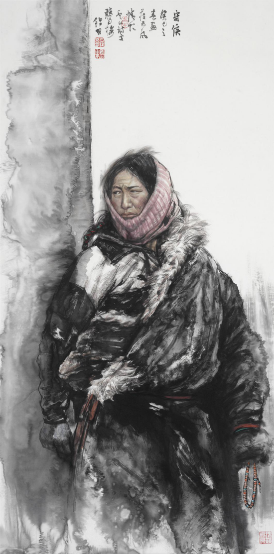 以徐悲鸿和蒋兆和为代表的人物画派,融中西方绘画技法于一炉,极大地