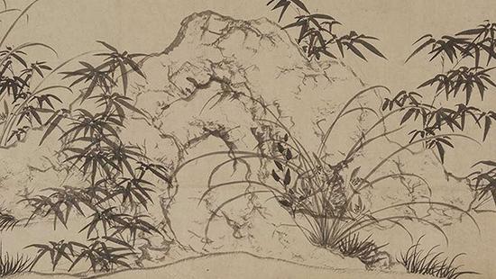 竹石幽兰图卷 赵孟頫 元代 26x380