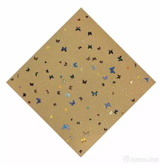 达米恩·赫斯特(damien hirst) 《弥达斯与上帝》 2008年作 蝴蝶,合成