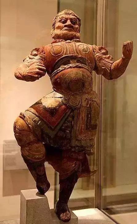 唐木胎彩绘力士像 法国巴黎吉美博物馆