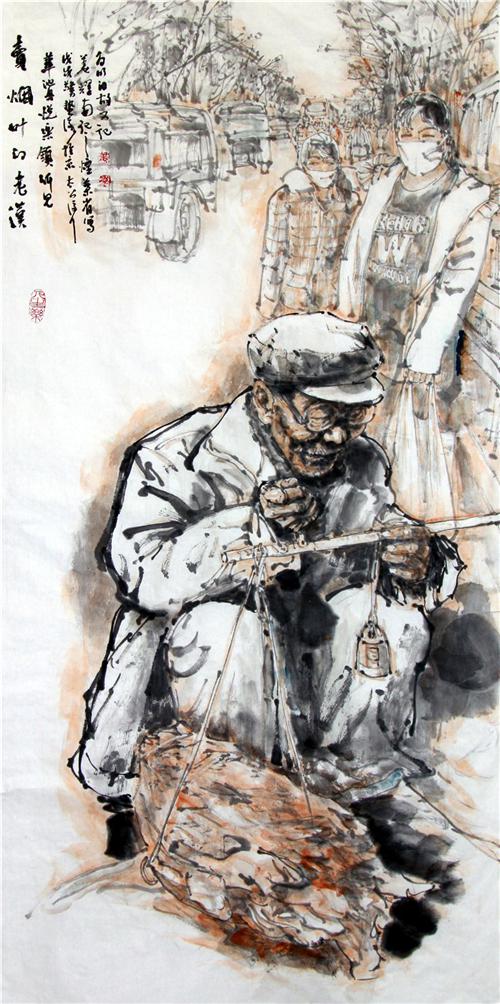 作品《歧路亡羊》,《荆山遗韵》入选第七,九届全国美术作品展,《集贸