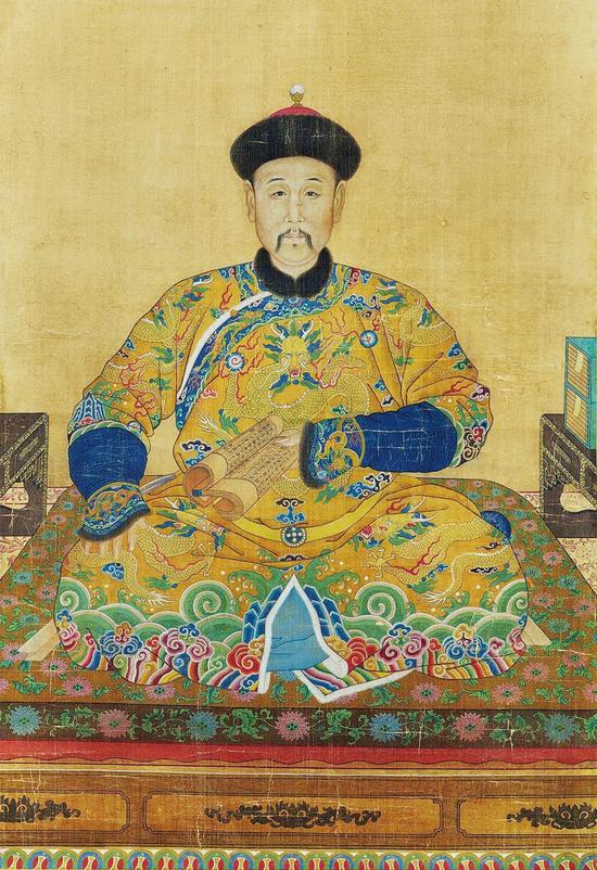 图2 雍正皇帝读书画像