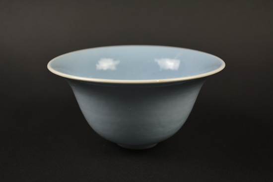 3民国天蓝釉斗笠碗