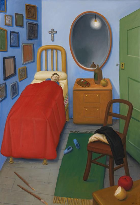 博特罗《我的麦德林卧室》(对凡·高作品的再创作,2011年)