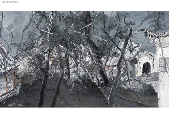 杨波 《忆江南二》 80cm*140cm  2015年最绘画第二届全国青年油画展