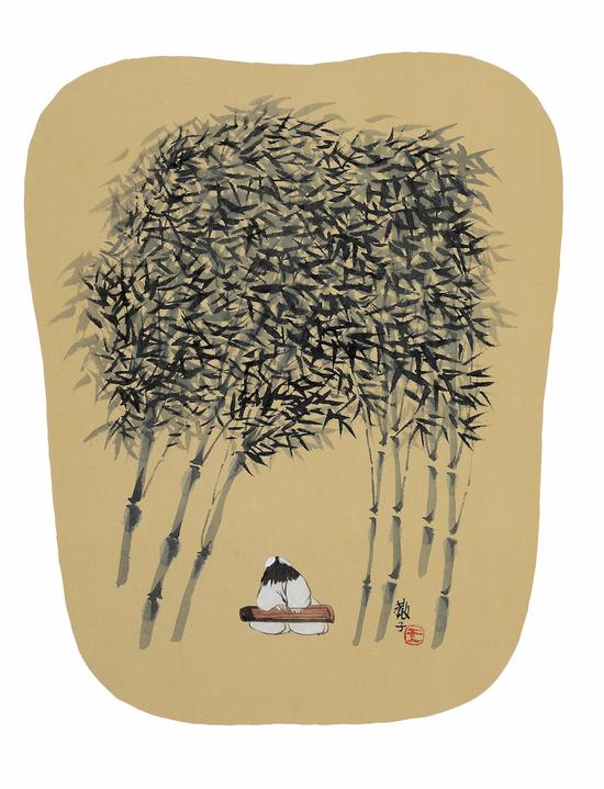 "今又逢君"散子水墨作品展开幕