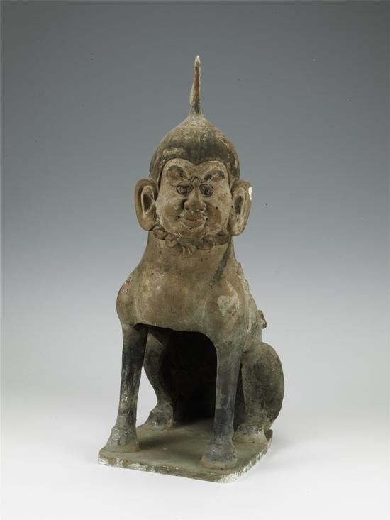 微博人气文物榜评选:山西博物院馆藏人面镇墓兽