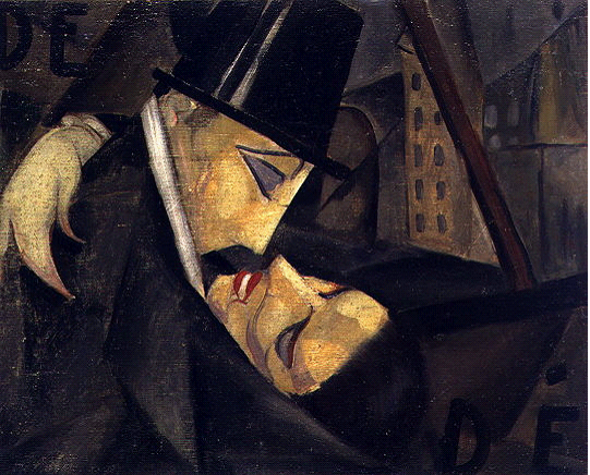 塔玛拉·德兰陂卡(tamara de lempicka)《吻》(the kiss),布面油画