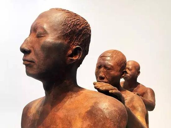 高氏兄弟 盲人的寓言-过河局部