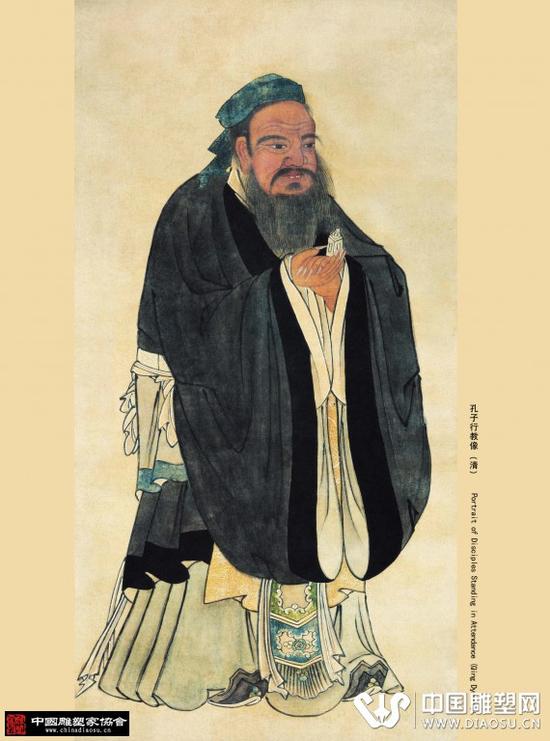 先师孔子行教像(吴道子)