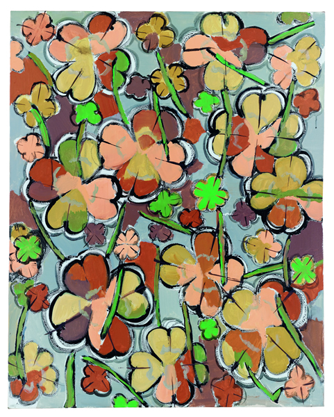 4-54 四叶草之一 布面丙烯 100x80cm 2016年四叶草之一 布面油画 120x