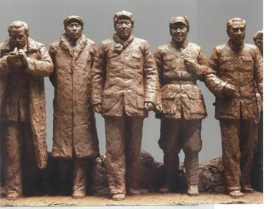 《红星照耀中国》泥塑小稿 360×3000cm 2009年 立于延安革命纪念馆
