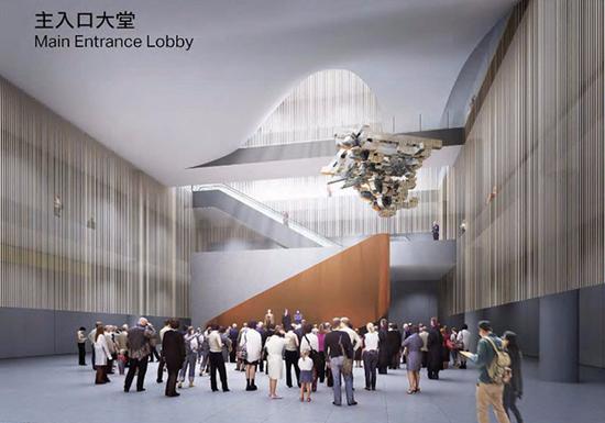 图：西九故宫主入口大堂概念设计图