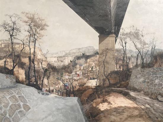 李建忠《乡村快递》150x200cm