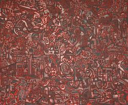 《圆明园画家村》 100x120cm 布面丙烯 2015年