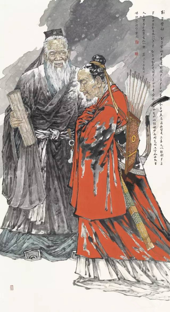 列子学射180cm×96cm范怀珍