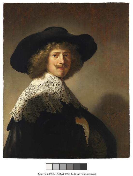 伦勃朗•范•莱茵及画室 《安东尼•库帕尔肖像画》 1635年 巴西栗木油画 83.5×67.6厘米