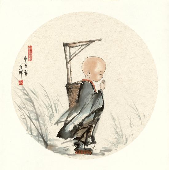 禅画小和尚表情包下载量突破100万人