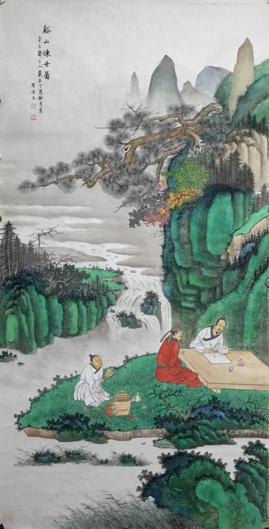 陈佩秋携周传玉周敏师生联展在台北展出