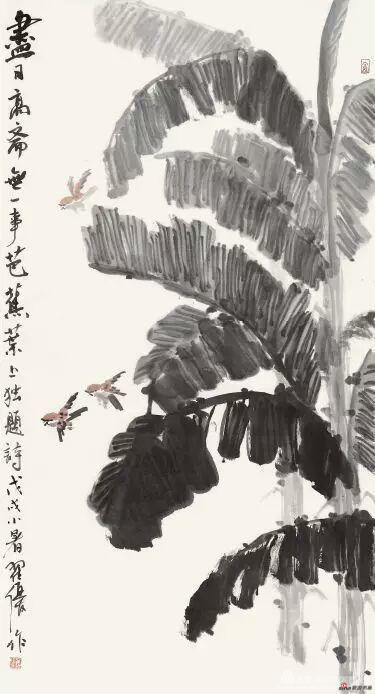 《芭蕉叶上独题诗》 178cm×97cm   翟 优