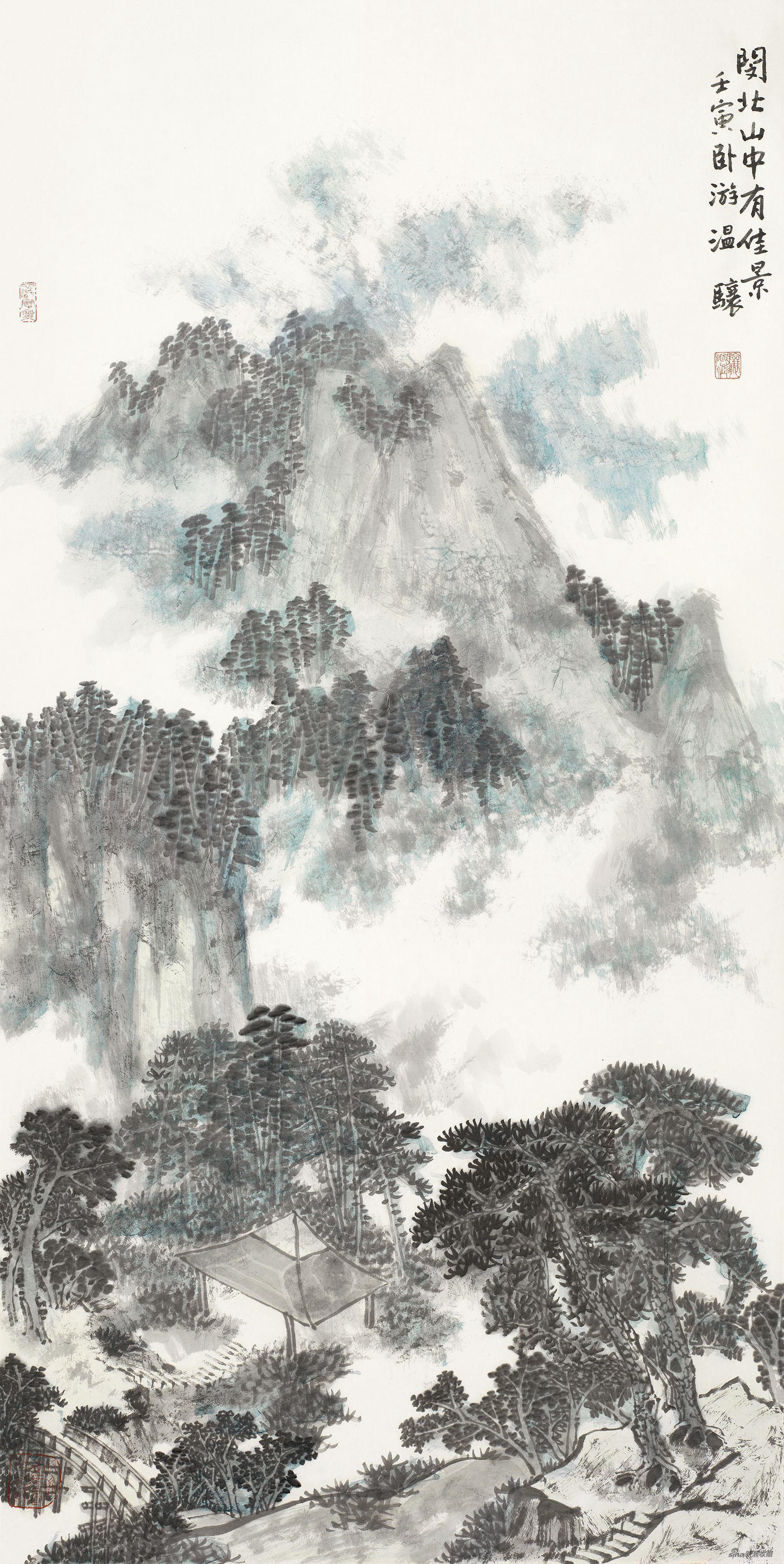 闽北山中有佳景 138x68cm 纸本设色 2022年