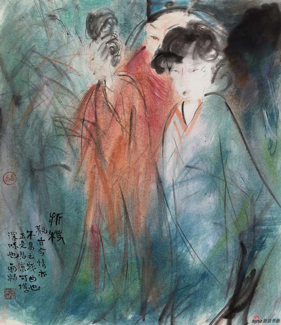 雨鹤 折枝 58×49 2018窦良羽 李白解表 59×60