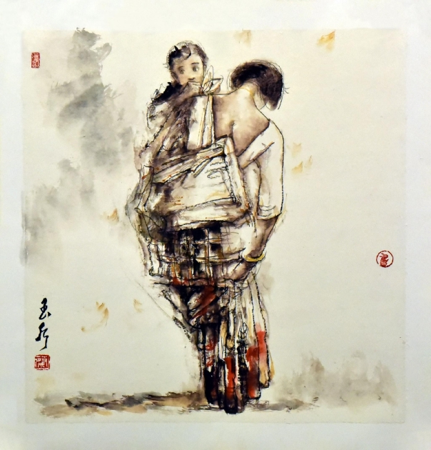 蔡玉水《背影》61×59cm