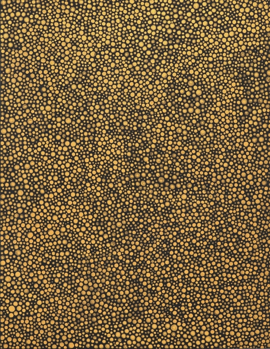 草間彌生《金色積累（1）》， 1999年作 亞克力 畫布，117 x 91厘米 估價：8,000,000 - 12,000,000港元
