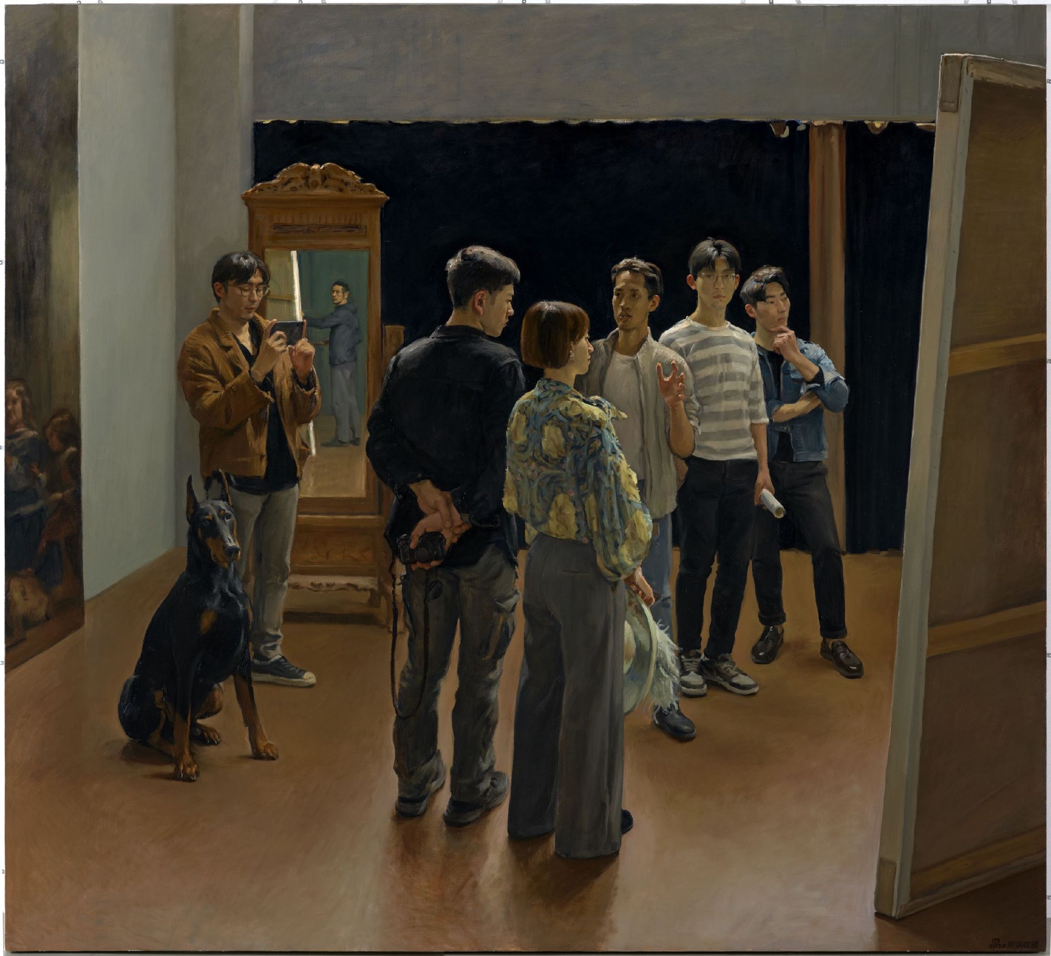 《绘画的寓言》，布面油画，200 × 220 cm，2021