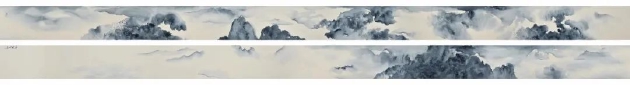 海晏河清图，30 cm x 1128cm，纸本水墨，2017年