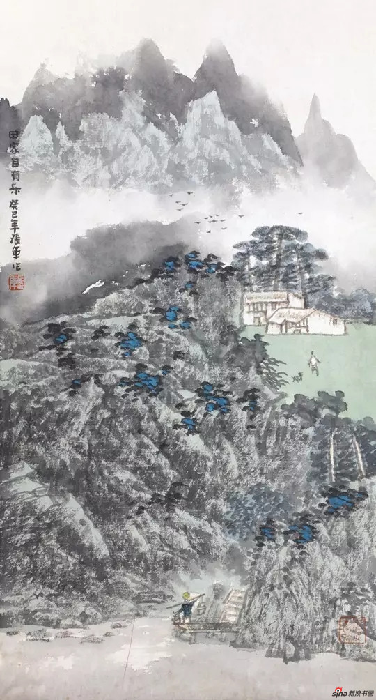 新浪书画|湖北省美术院张军画室记实|张军|山水画|新浪书画_新浪收藏