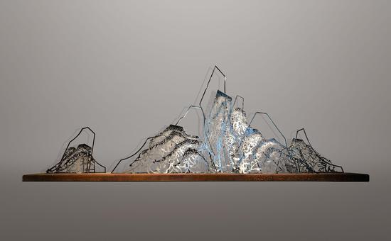 远山图 不锈钢 2.2米 2016.